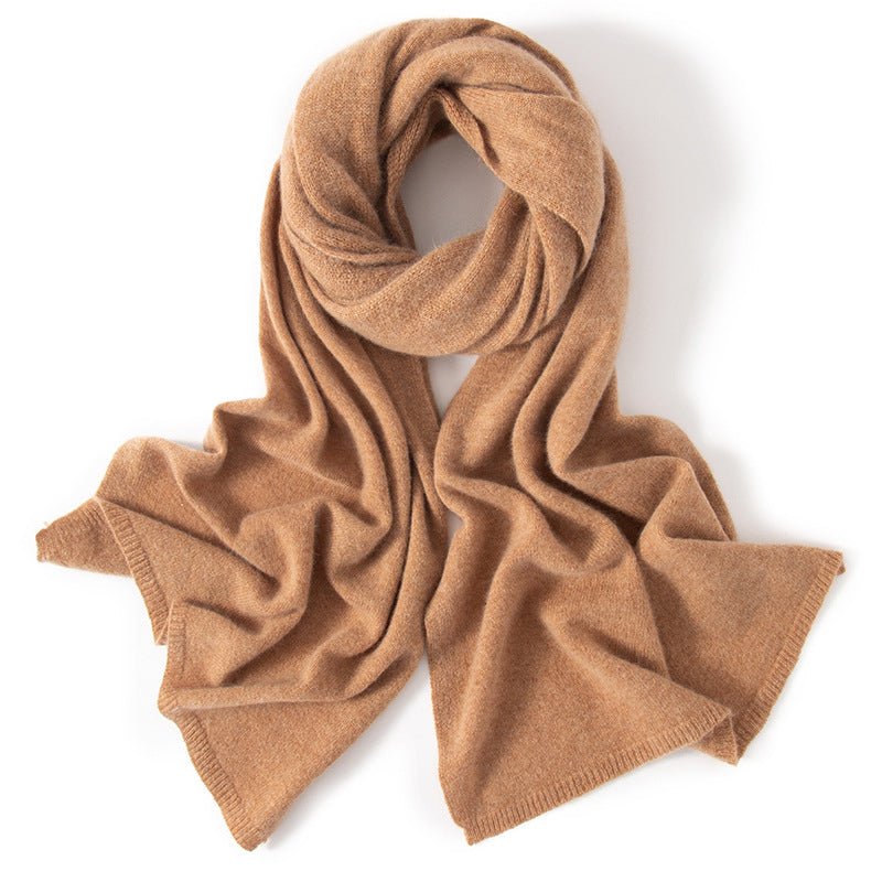 Women's oversized ribbed scarf with shoulder coverage, cozy elegant wrap for cold weather