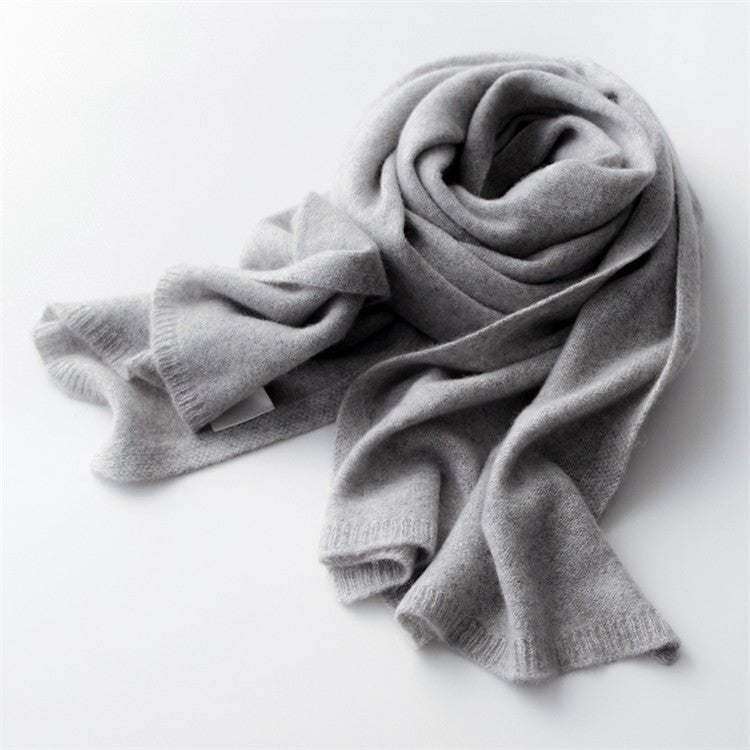 Women's oversized ribbed scarf with neck and shoulder coverage, cozy elegant cold weather wrap