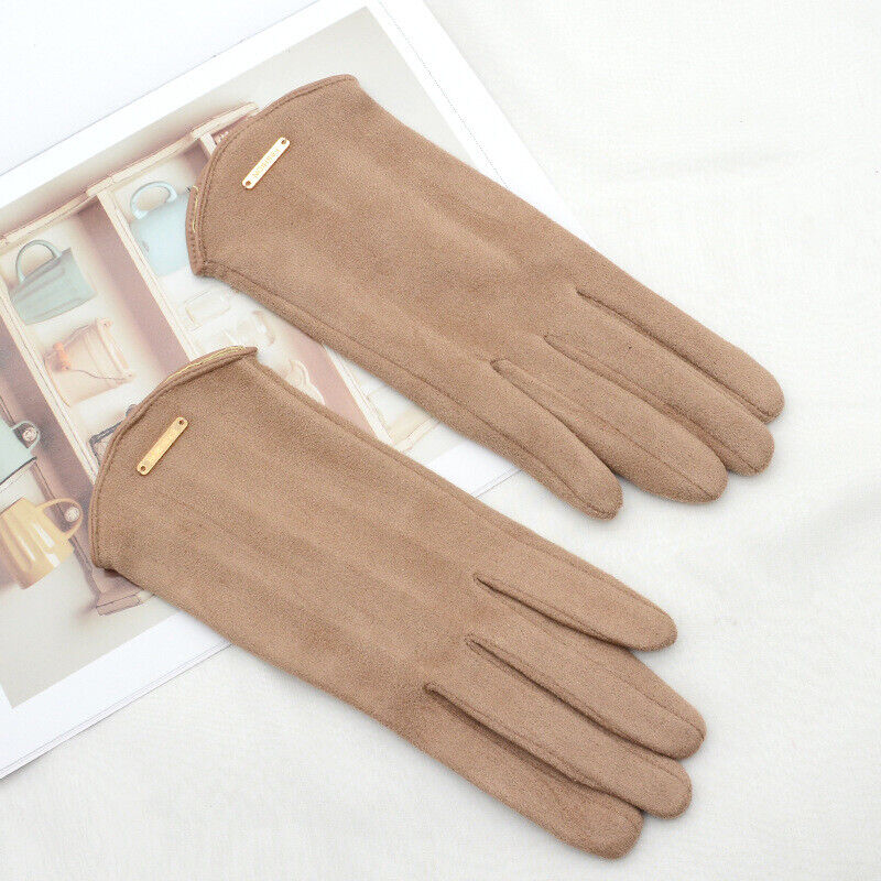 Lotte unisex suede touchscreen winter gloves with cashmere lining in versatile seasonal colors