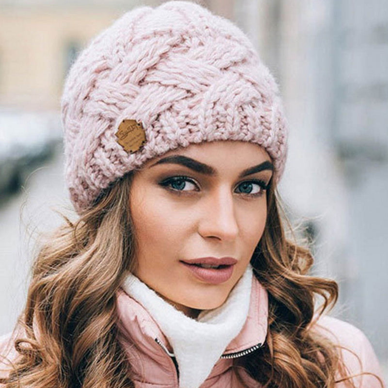 Lotte unisex knitted beanie cozy cotton-wool blend snug one-size-fits-all winter hat
