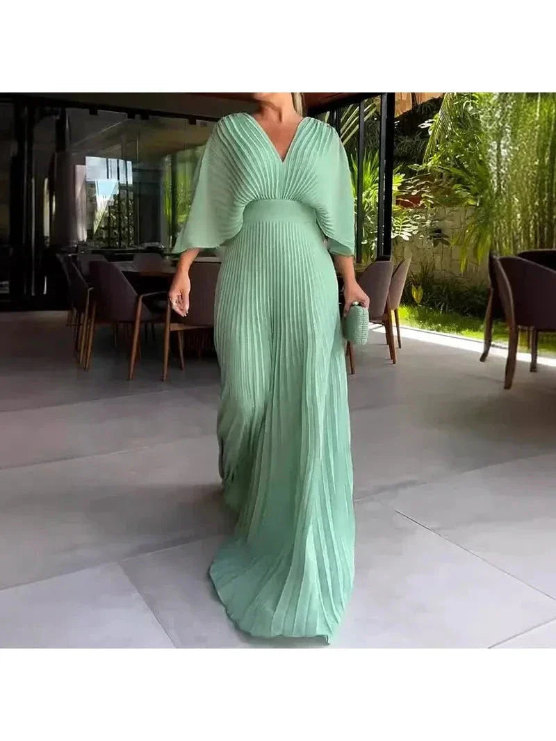 Lucy elegant women's wedding guest dress timeless silhouette waist-hugging soft fabric formal style