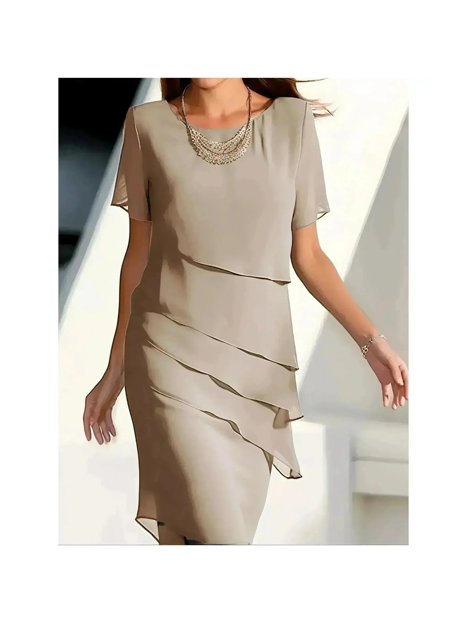 Women's Becci elegant layered dress tummy-flattering silhouette in versatile style for formal occasions