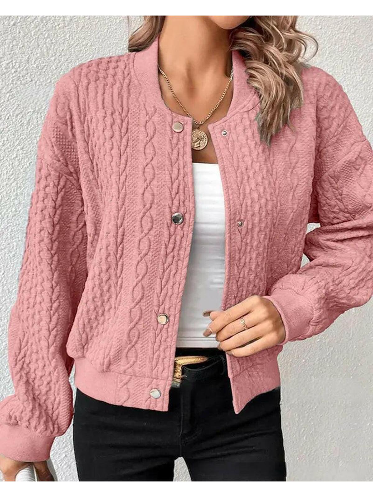Women's relaxed open-front lux knit cardigan in neutral tone, classic layering everyday elegance