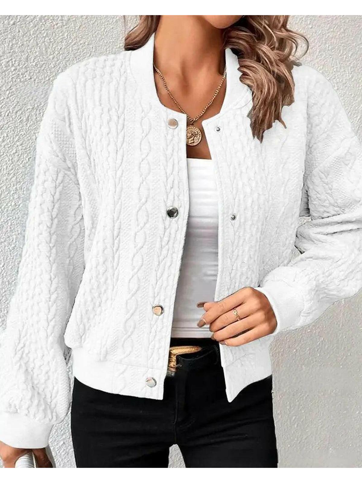 Women's relaxed open-front knit cardigan in neutral tone, luxe everyday layering piece