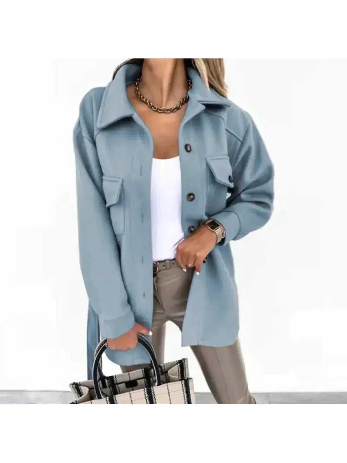 Lynara women's autumn jacket elegant fitted silhouette with polished warm-weather layering design