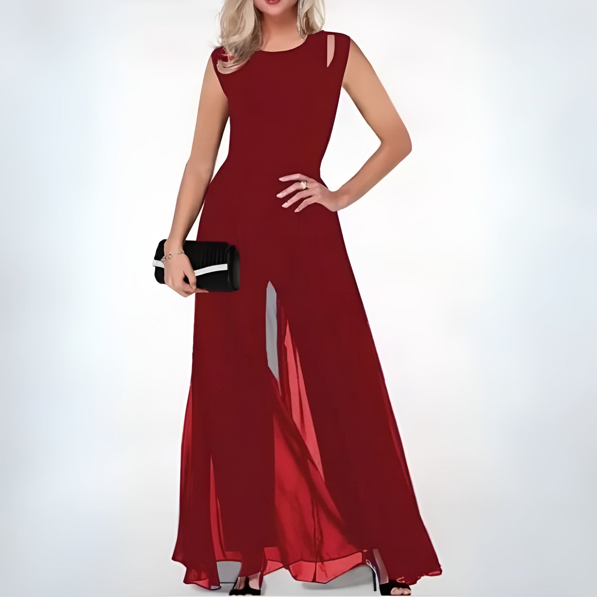 Women's elegant linen jumpsuit breathable wide-leg silhouette natural drape perfect for summer weddings
