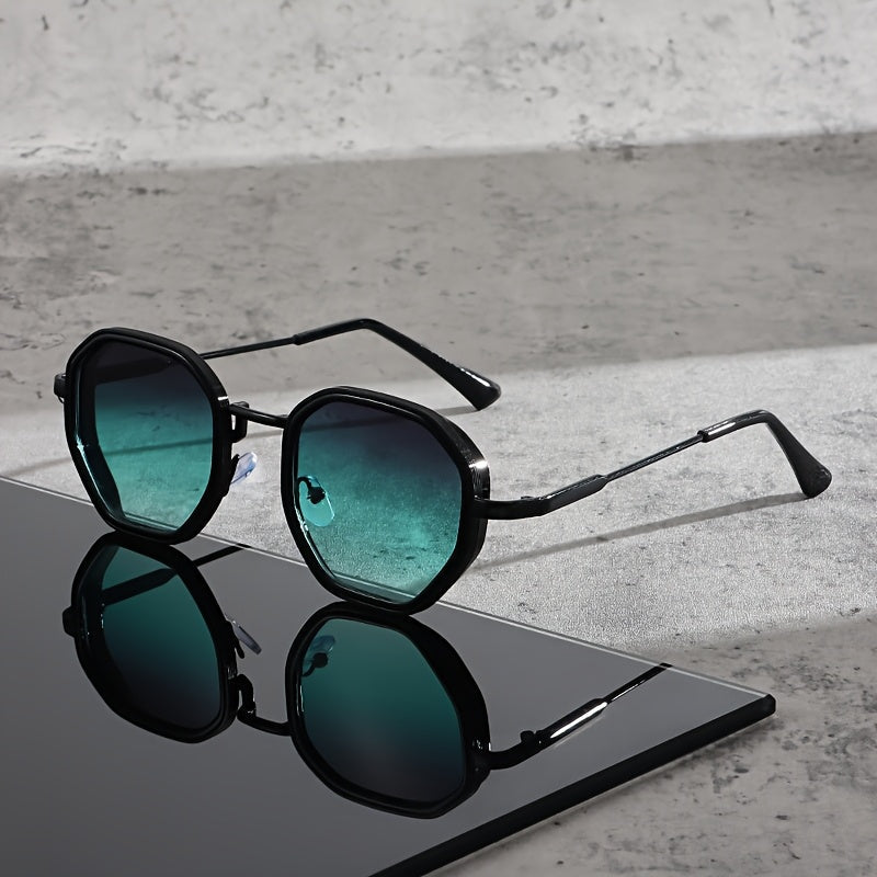 Velar geometric sunglasses gradient UV400 lenses bold angular frame anti-reflective stylish outdoor