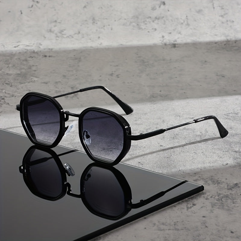 Velar geometric sunglasses gradient UV400 lenses bold angular frame anti-reflective modern style