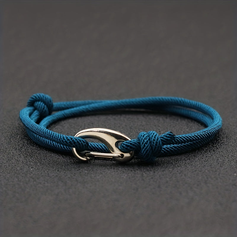 Men's 3mm Milan rope bracelet adjustable water-resistant hook clasp everyday wear