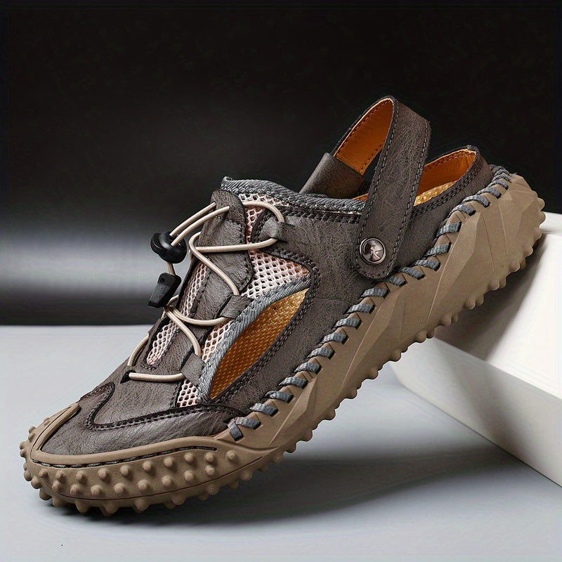 Hightrail all-terrain leather mesh sandal quick-dry shock-absorbing traction outdoor adventure