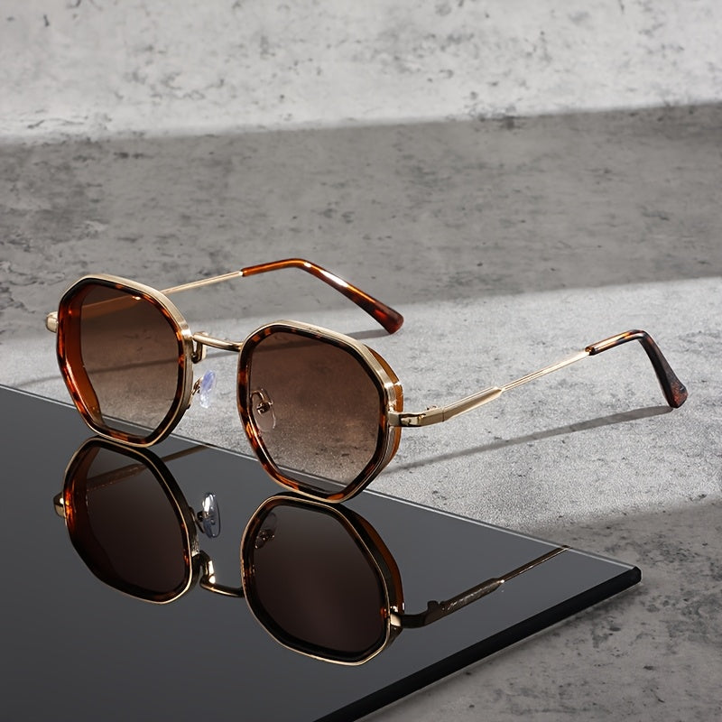 Velar geometric sunglasses gradient UV400 lenses bold angular frame modern outdoor style