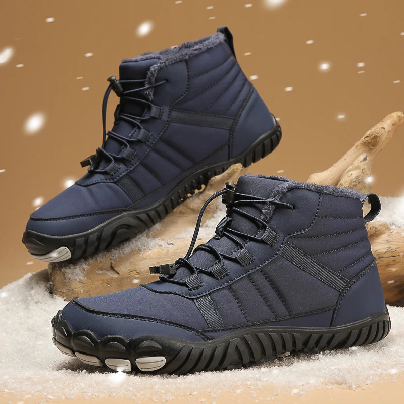 X-Forest high-top barefoot boots for nature lovers, zero-drop sole, water-resistant winter design