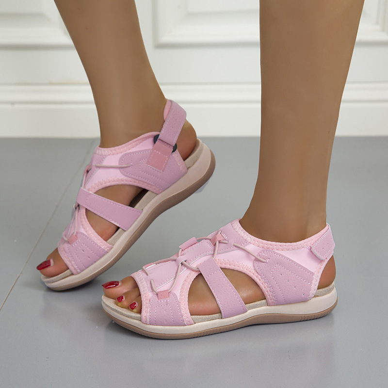 Women's Manuel orthopedic sandals beige ergonomic supportive adjustable straps everyday comfort style