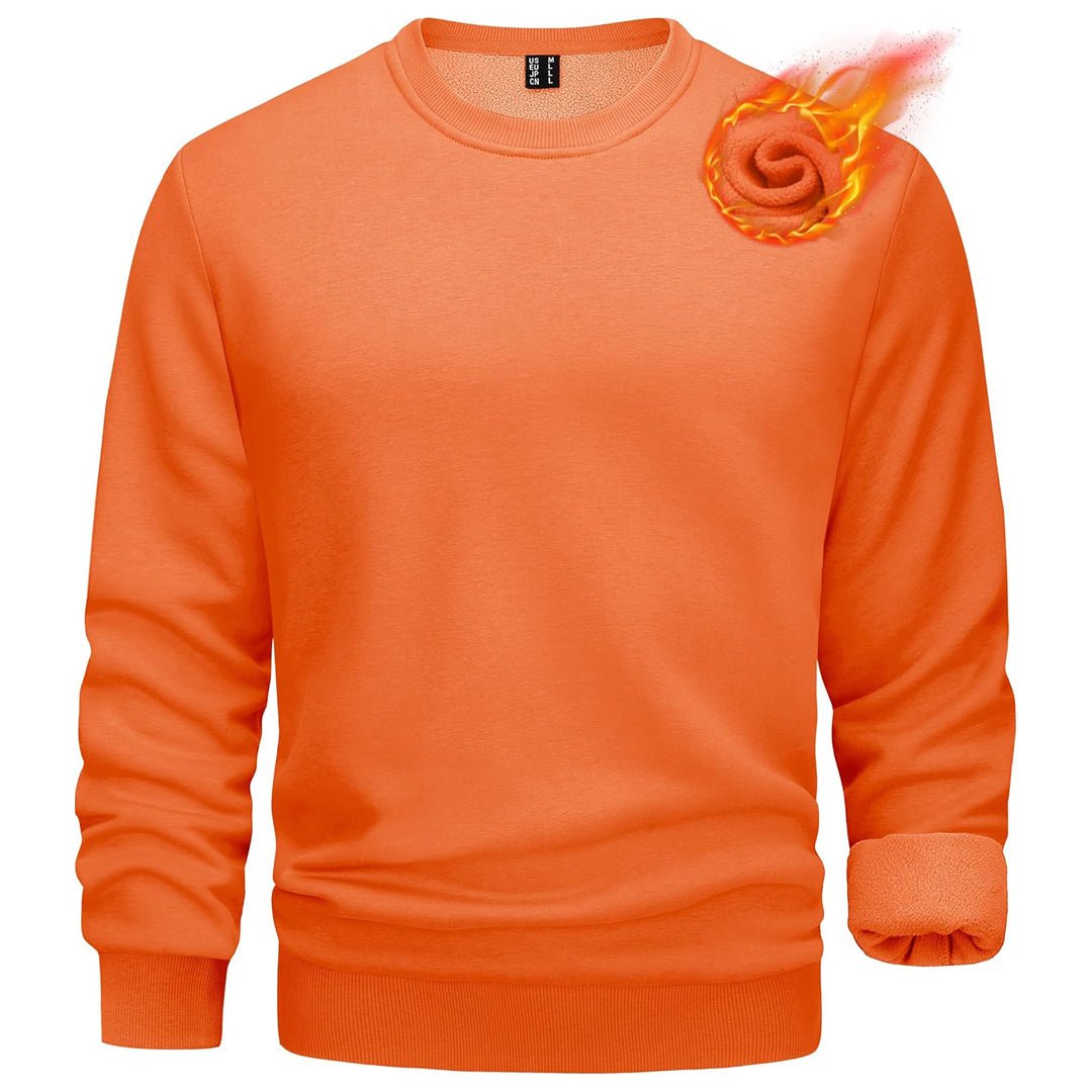 Men's gray crewneck fleece pullover sweatshirt soft poly-cotton blend casual everyday comfort
