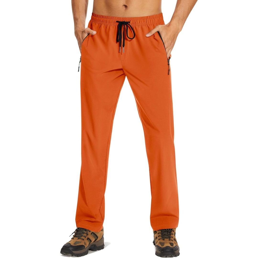 Men's lightweight quick-dry joggers in neutral tones, water-resistant 4-way stretch with deep pockets