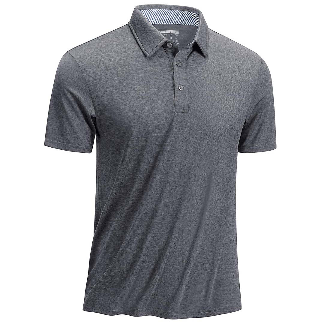 Men's golf polo shirt quick-dry 4-way stretch breathable performance fit moisture-wicking active wear