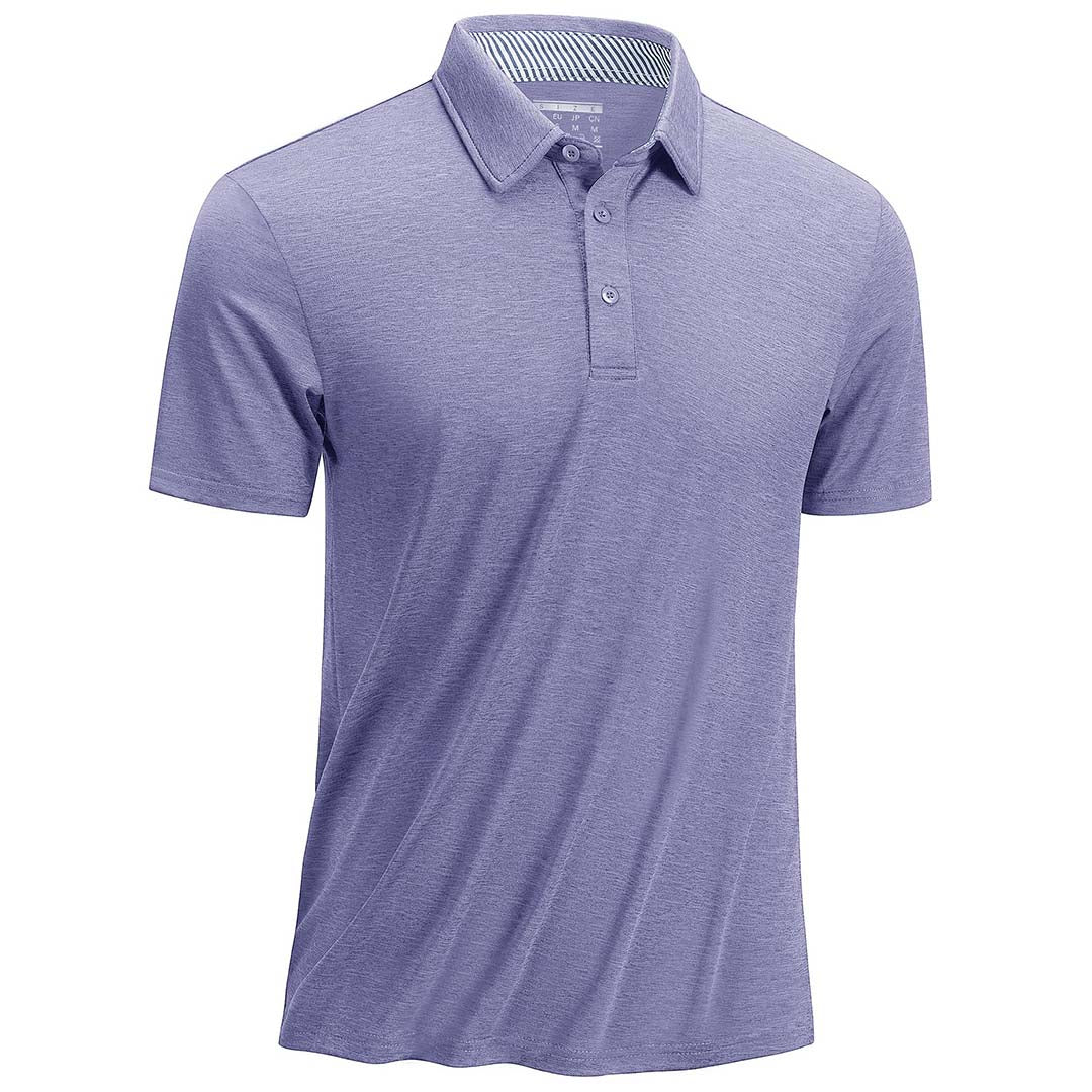 Men's golf polo shirt quick-dry 4-way stretch moisture-wicking breathable performance active fit