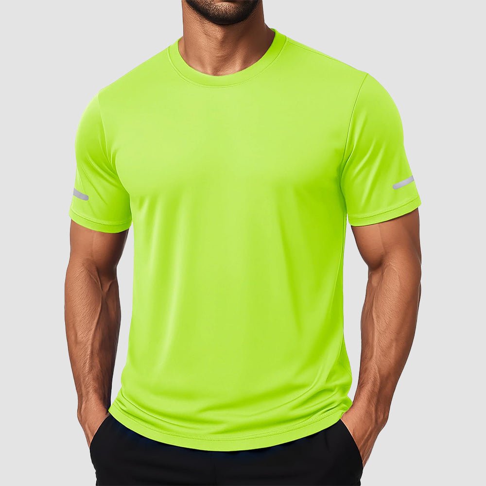 Men's UPF 50+ dry fit athletic t-shirt lightweight 4-way stretch sun protection training top