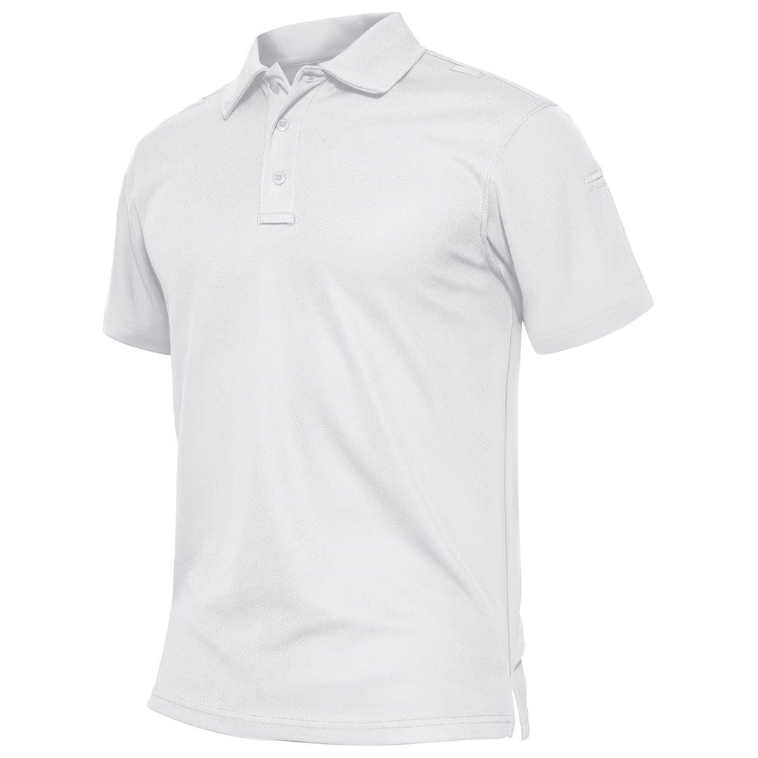 Men's dry fit UPF 50+ polo shirt light breathable pique fabric for golf and workwear performance