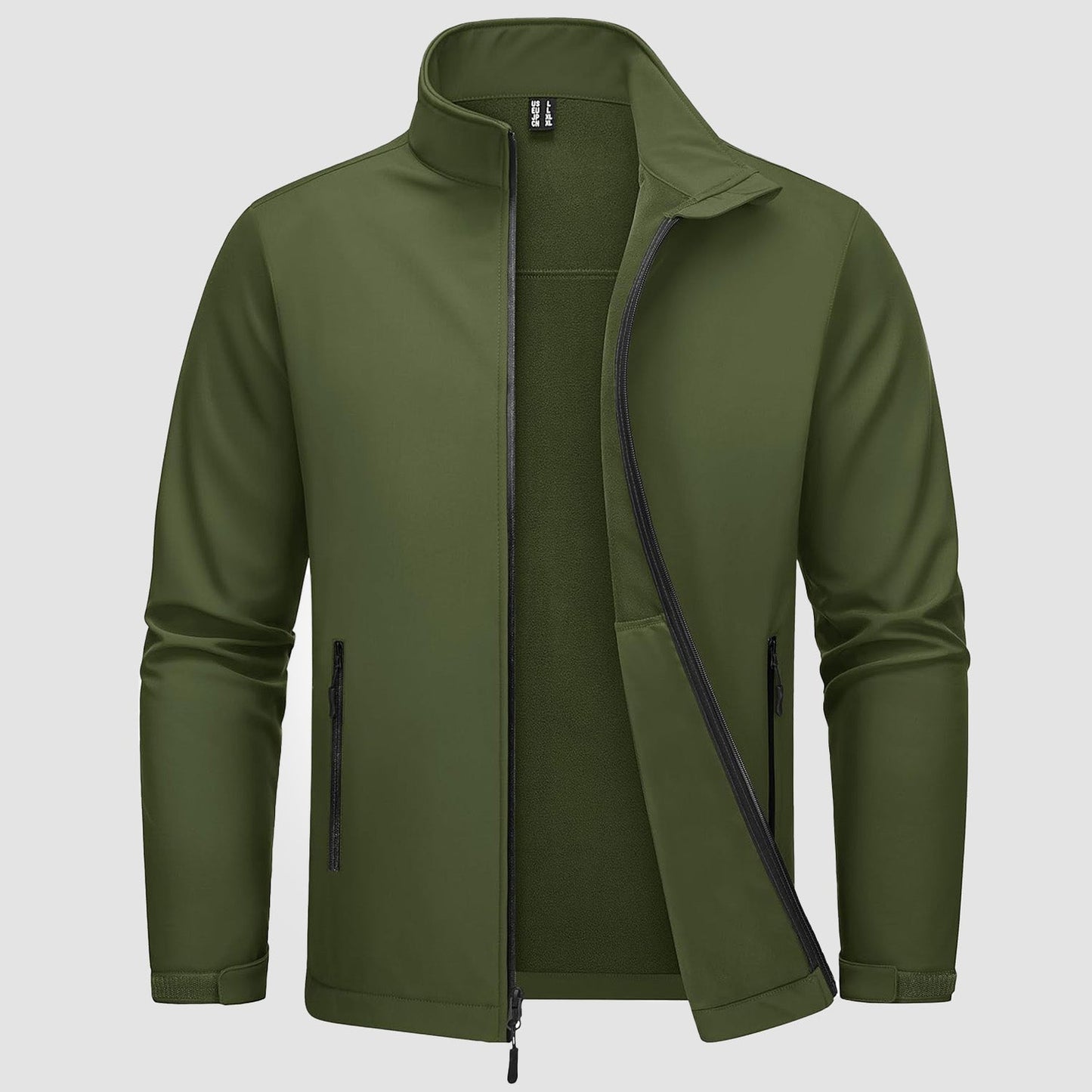 Men's fleece-lined softshell jacket waterproof windproof breathable outdoor winter coat