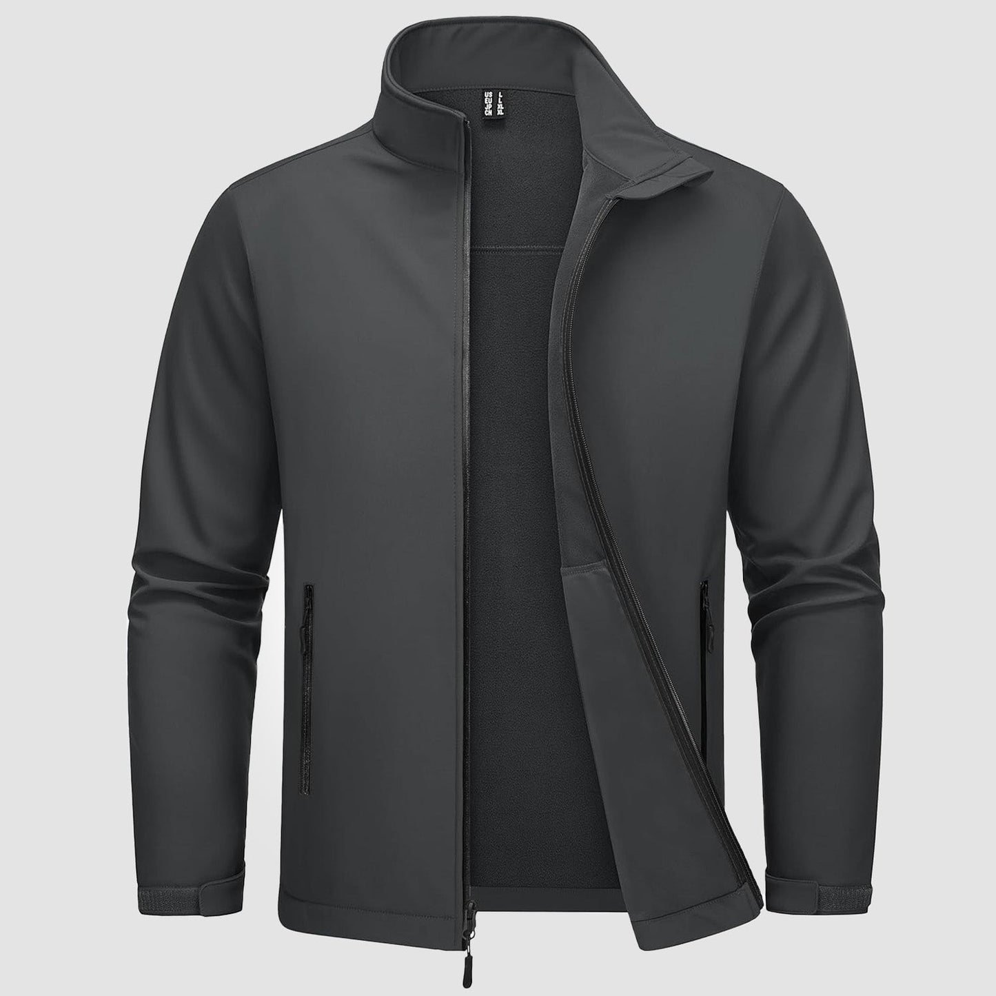 Men's fleece-lined softshell jacket waterproof windproof breathable outdoor winter coat