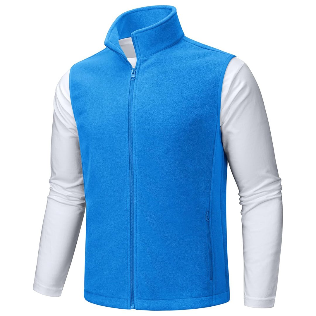 Men's sleeveless fleece vest hiking jacket waterproof windproof with nine pockets for outdoor winter