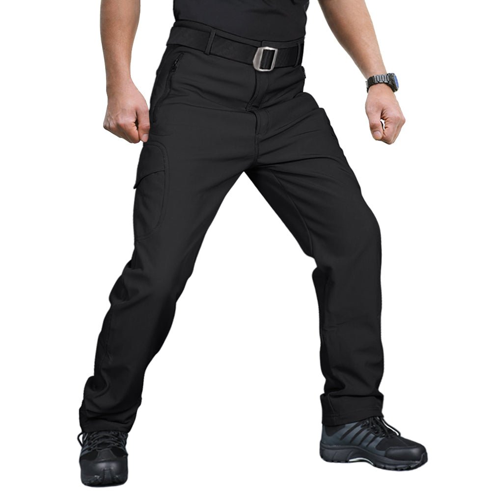Men's water-resistant combat hiking pants gray stretch fabric reinforced stress points outdoor adventure