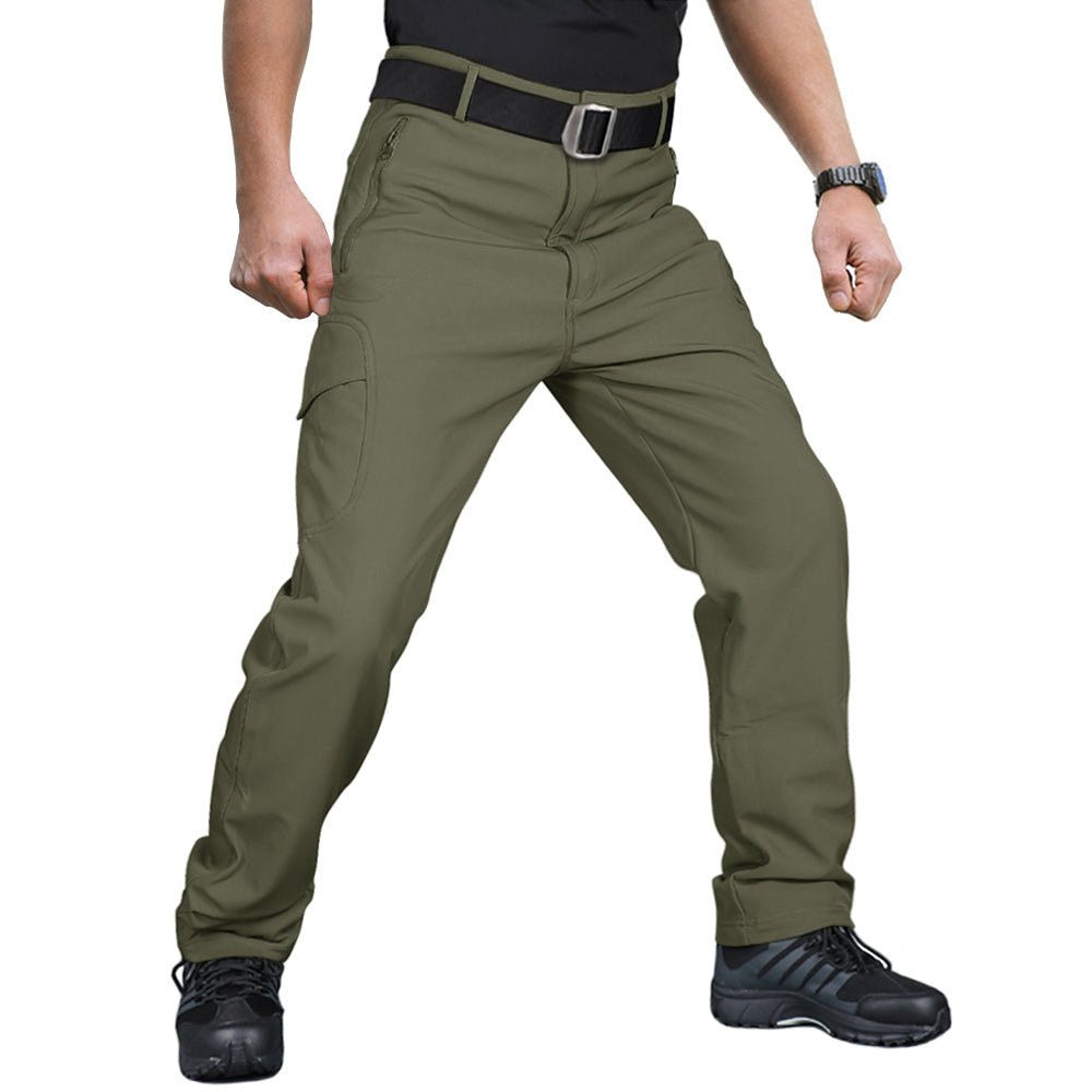 Men's water-resistant combat hiking pants in durable stretch fabric with reinforced stress points