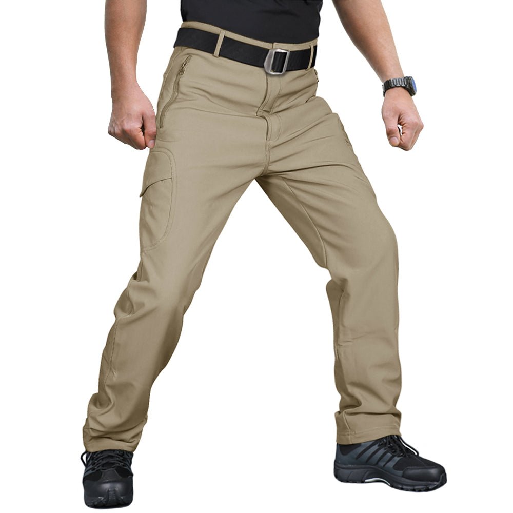 Men's water-resistant combat hiking pants in durable stretch fabric with reinforced stress points