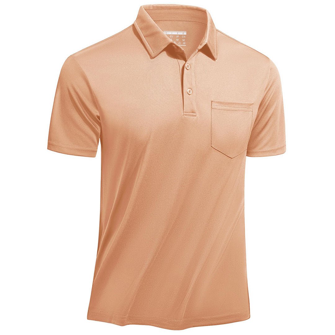 Men's lightweight hiking polo shirt, quick-dry breathable polyester, classic fit for outdoor adventures