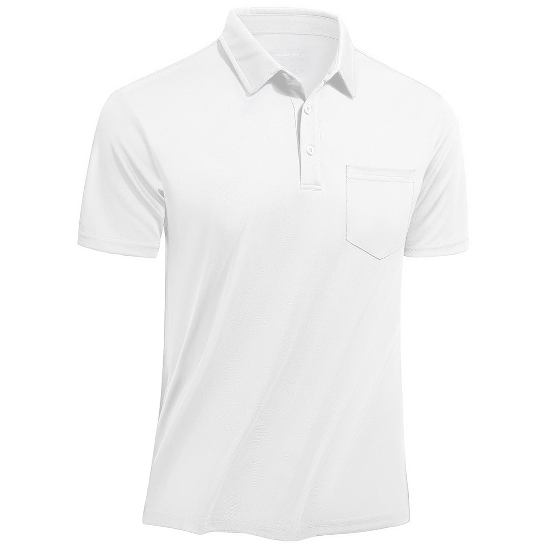 Men's lightweight hiking polo shirt quick-dry moisture-wicking breathable outdoor performance top