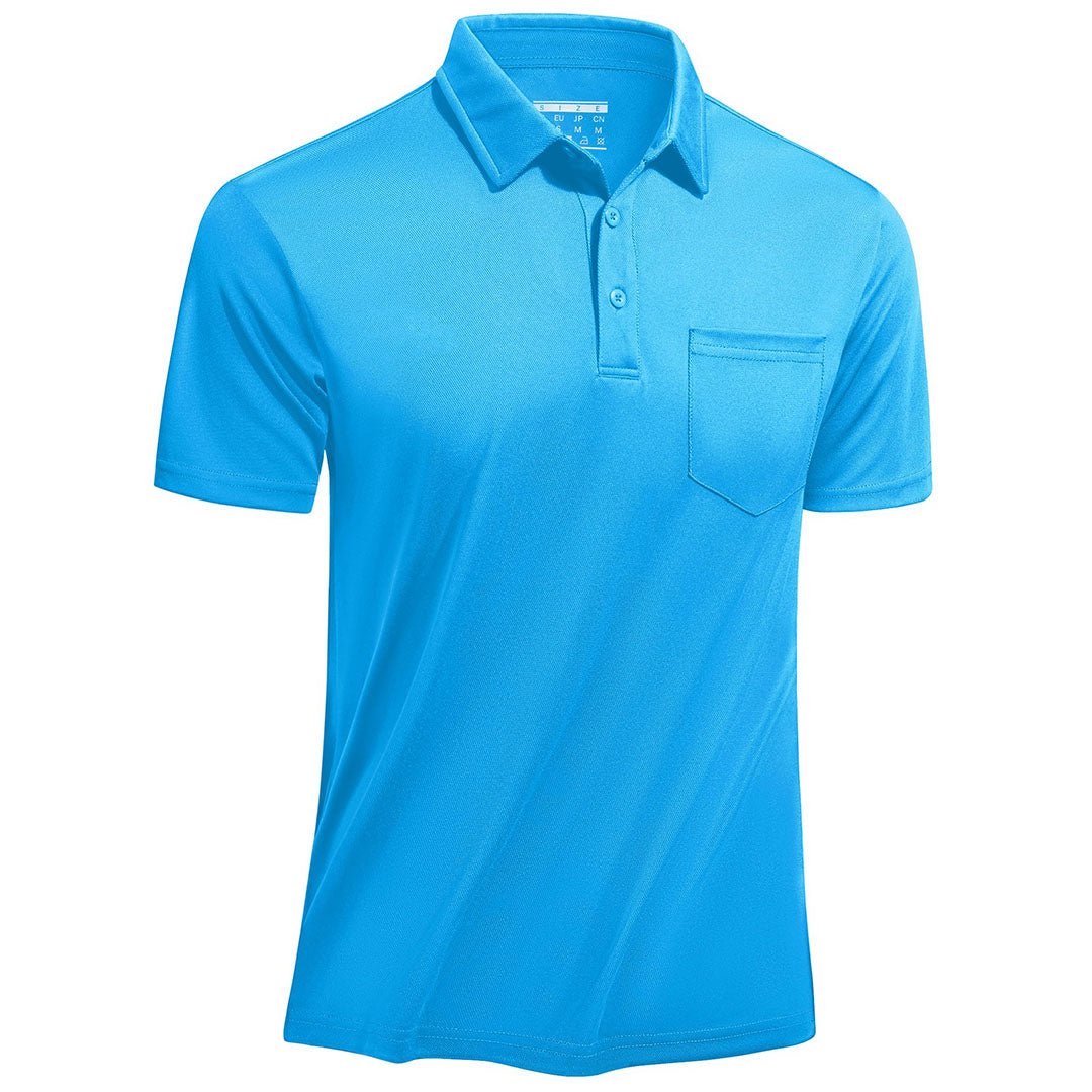 Men's lightweight hiking polo shirt quick-dry moisture-wicking breathable outdoor performance fit