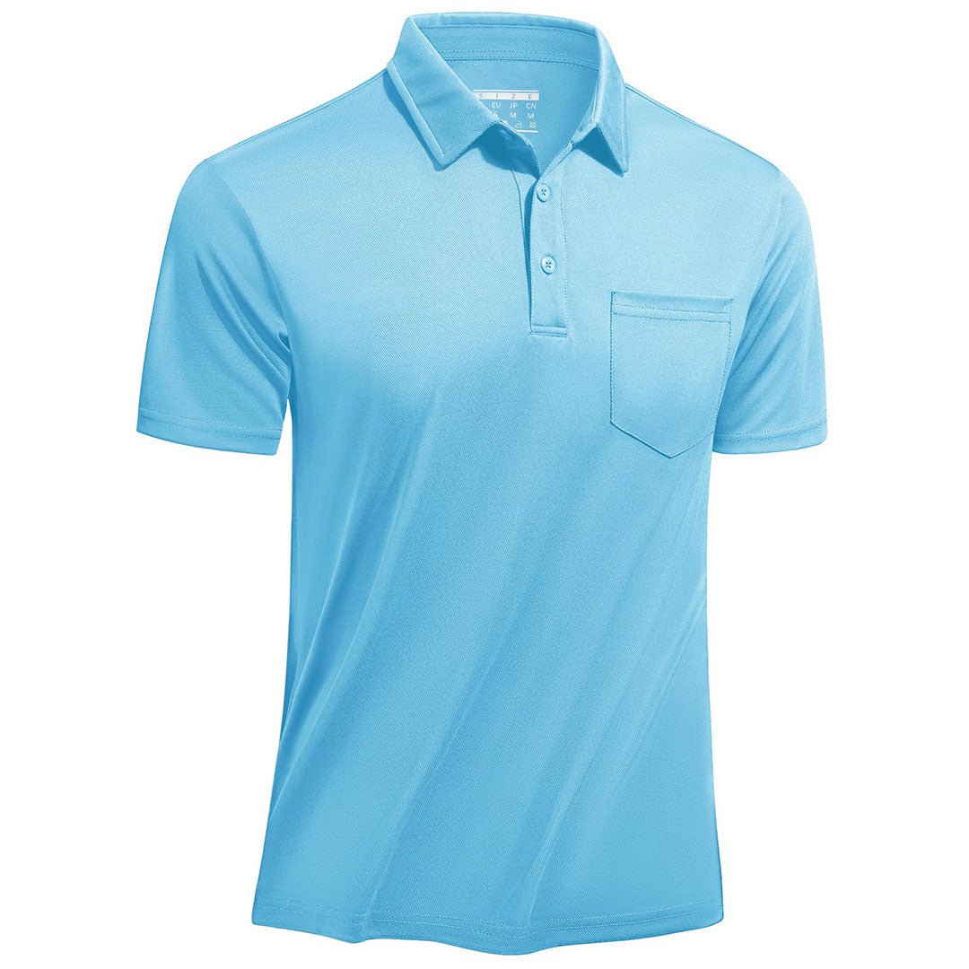 Men's lightweight hiking polo shirt, quick-dry moisture-wicking breathable polyester, versatile outdoor style