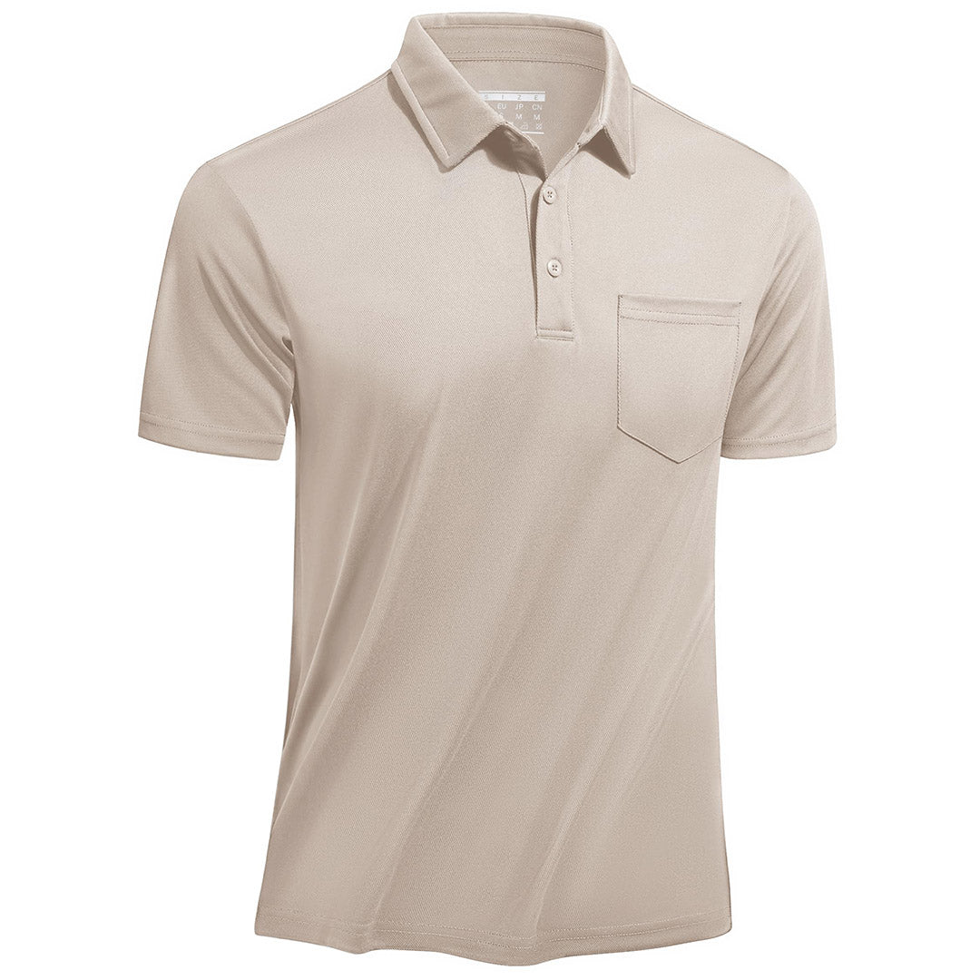 Men's lightweight hiking polo shirt quick-dry moisture-wicking breathable outdoor sport casual fit