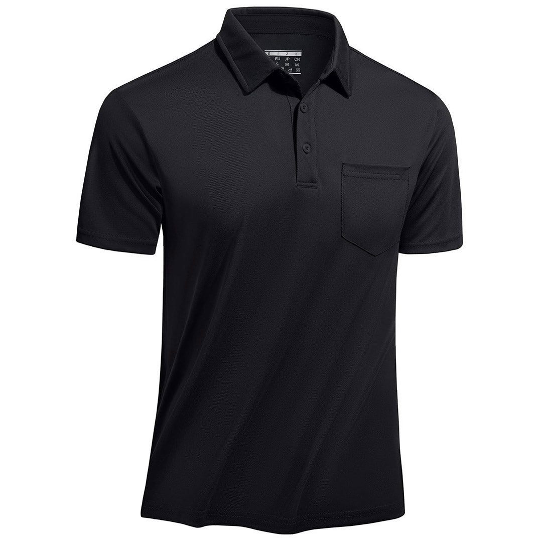 Men's lightweight hiking polo shirt quick-dry moisture-wicking breathable outdoor performance fit