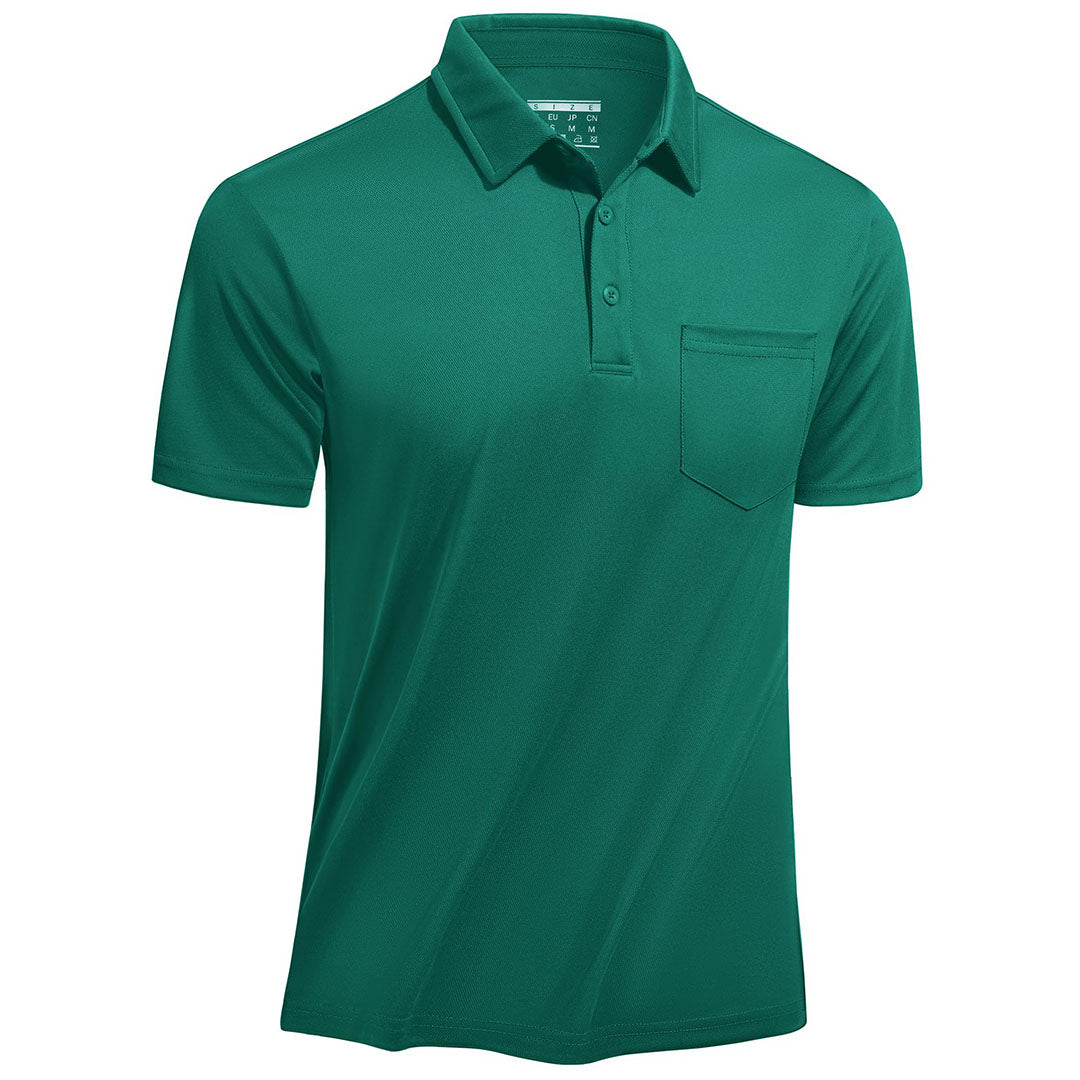 Men's lightweight hiking polo shirt quick-dry moisture-wicking breathable outdoor performance top