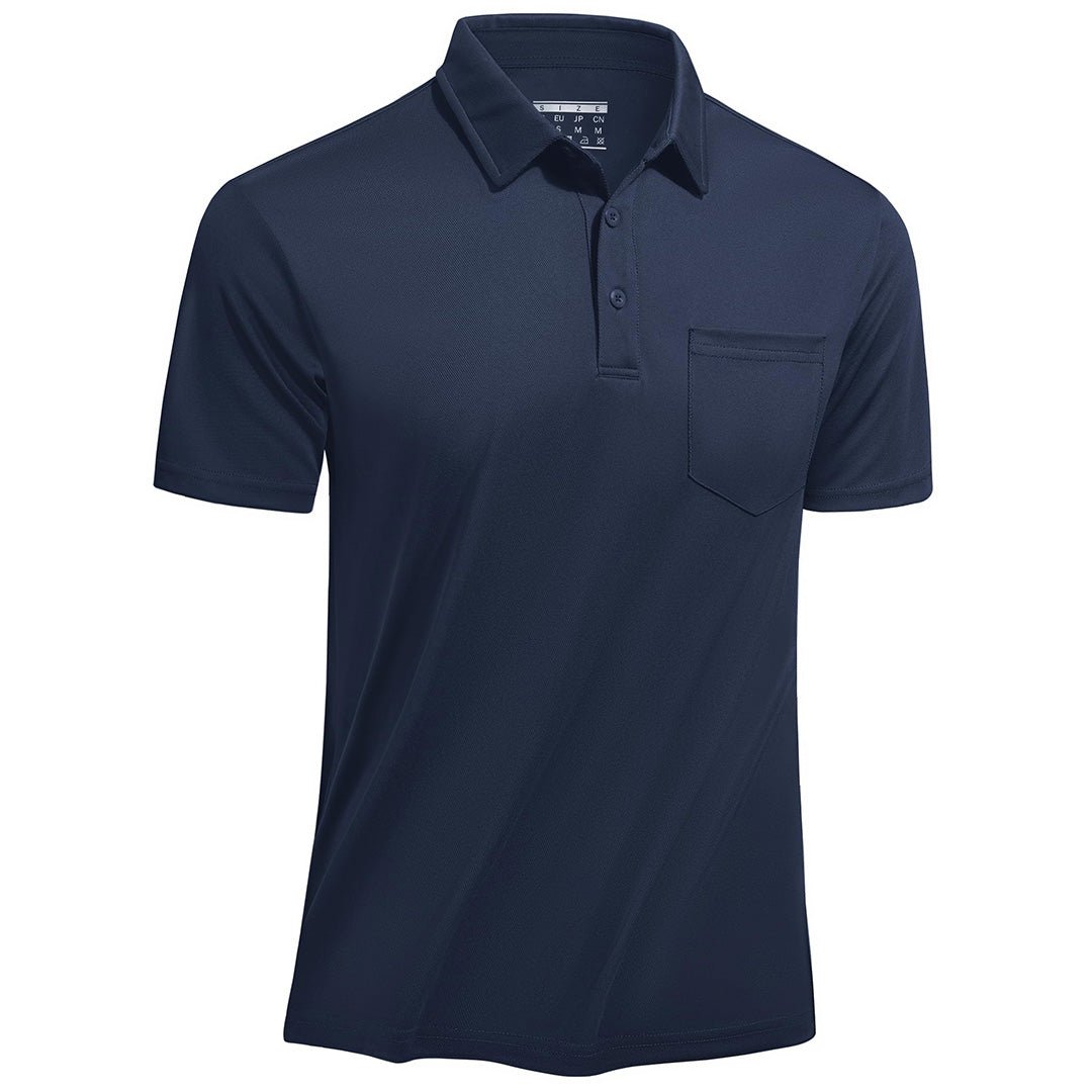 Men's lightweight hiking polo shirt quick-dry moisture-wicking breathable outdoor performance top