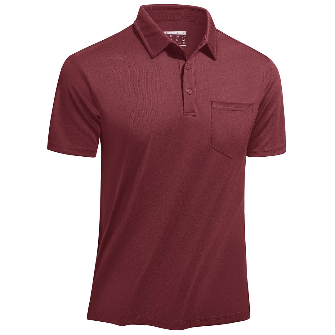 Men's lightweight hiking polo shirt quick-dry moisture-wicking breathable outdoor performance fit