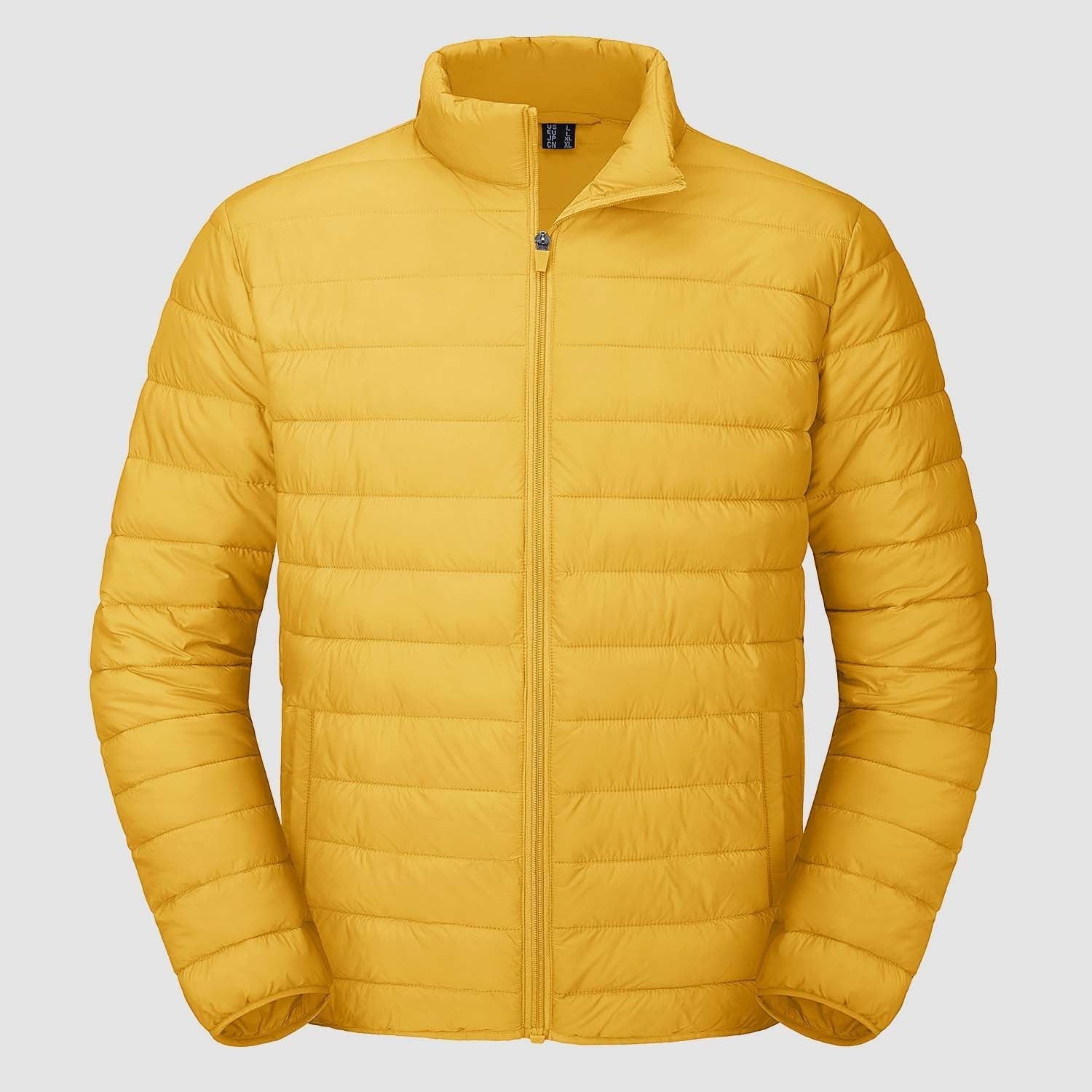 Men's lightweight navy puffer jacket water-repellent packable windbreaker with ultra-light insulation