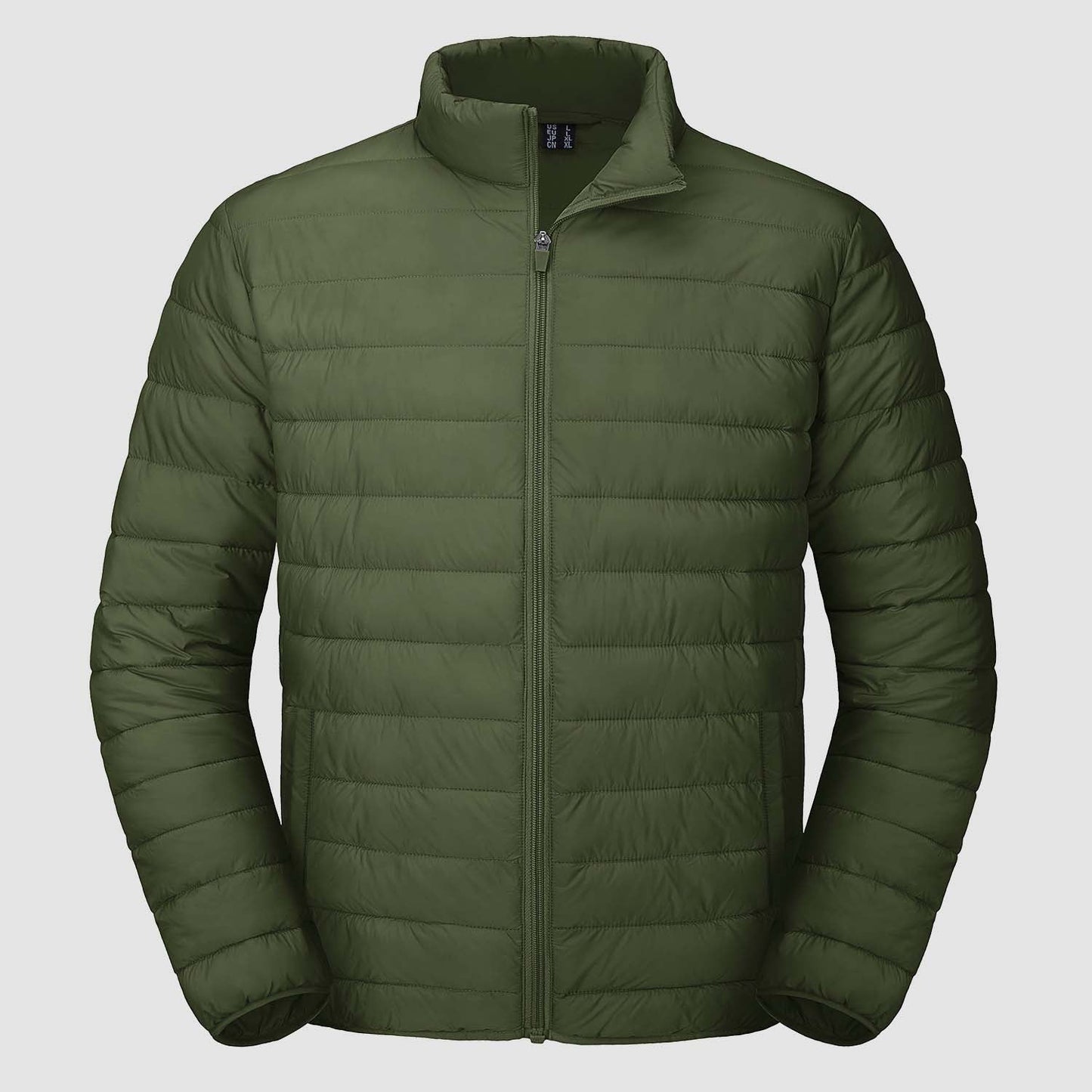 Men's lightweight navy puffer jacket water-repellent packable windbreaker with ultra-light insulation