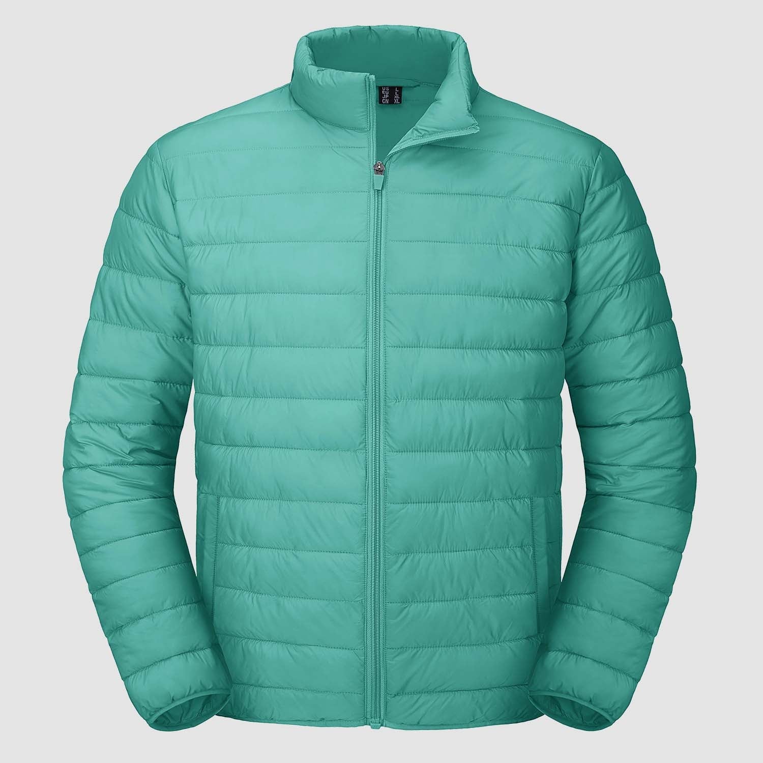 Men's lightweight navy puffer jacket water-repellent packable windbreaker with ultra-light insulation