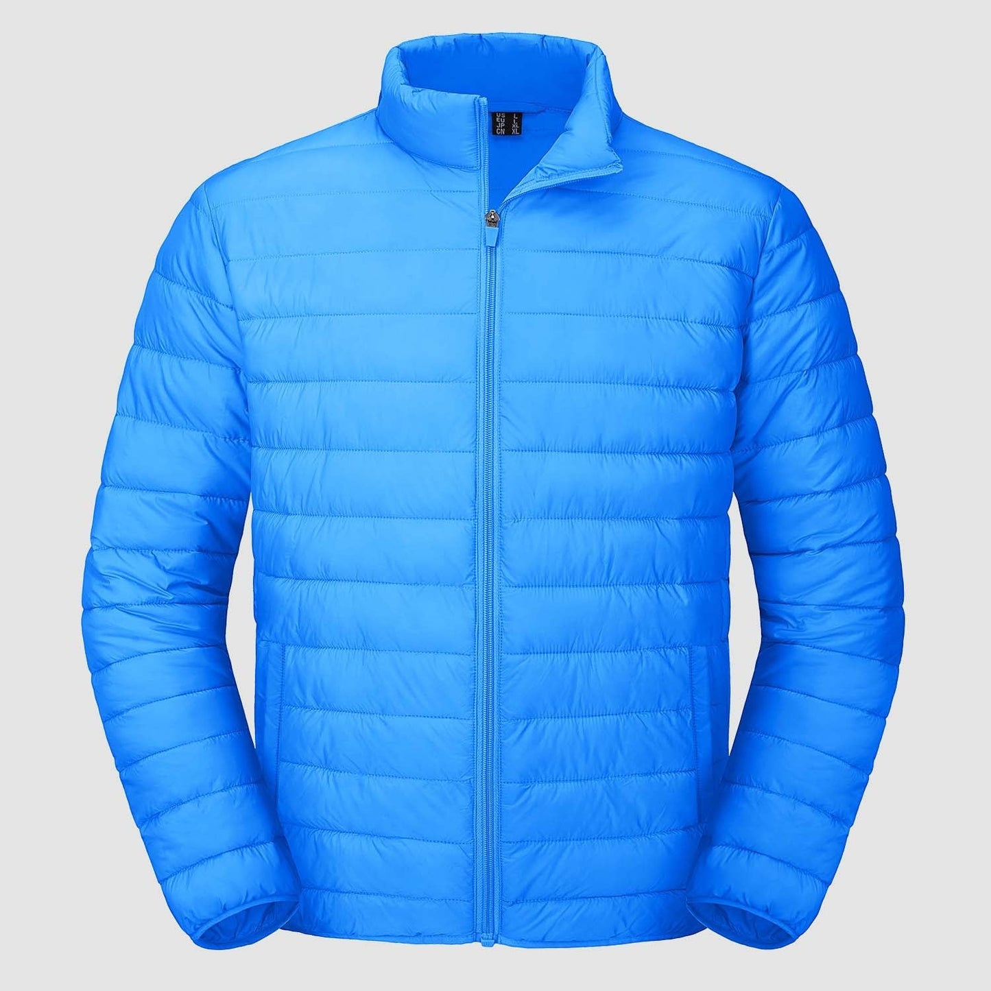 Men's lightweight navy puffer jacket water-repellent packable windbreaker with ultra-light insulation