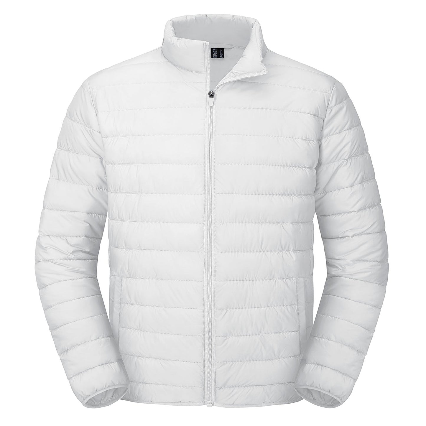 Men's lightweight packable puffer jacket water-repellent nylon windbreaker with ultra-light insulation