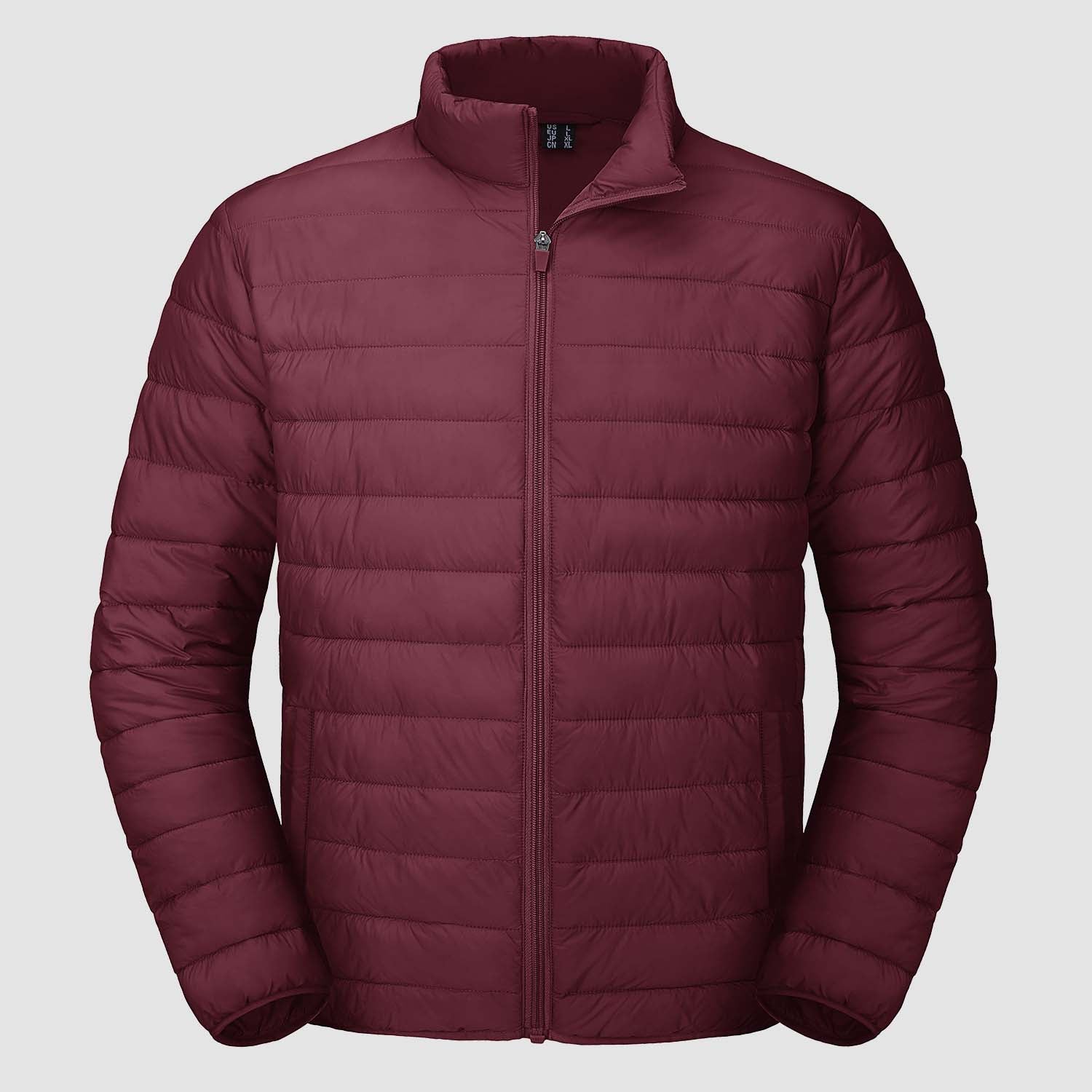 Men's lightweight navy puffer jacket water-repellent packable windbreaker with ultra-light insulation
