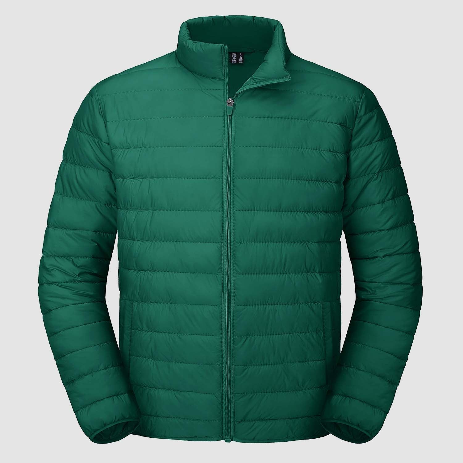 Men's lightweight navy puffer jacket water-repellent packable windbreaker with ultra-light insulation