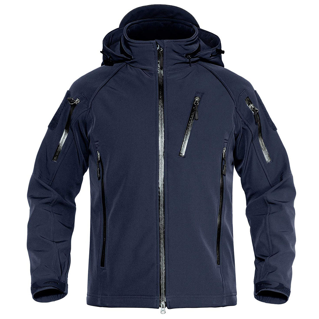 Men's tactical jacket water-resistant windproof fleece-lined softshell with detachable hood outdoor gear
