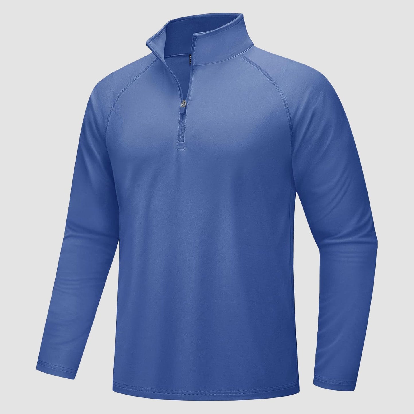 Men's fleece-lined quarter zip pullover sweatshirt, lightweight moisture-wicking stretch fit for cold weather