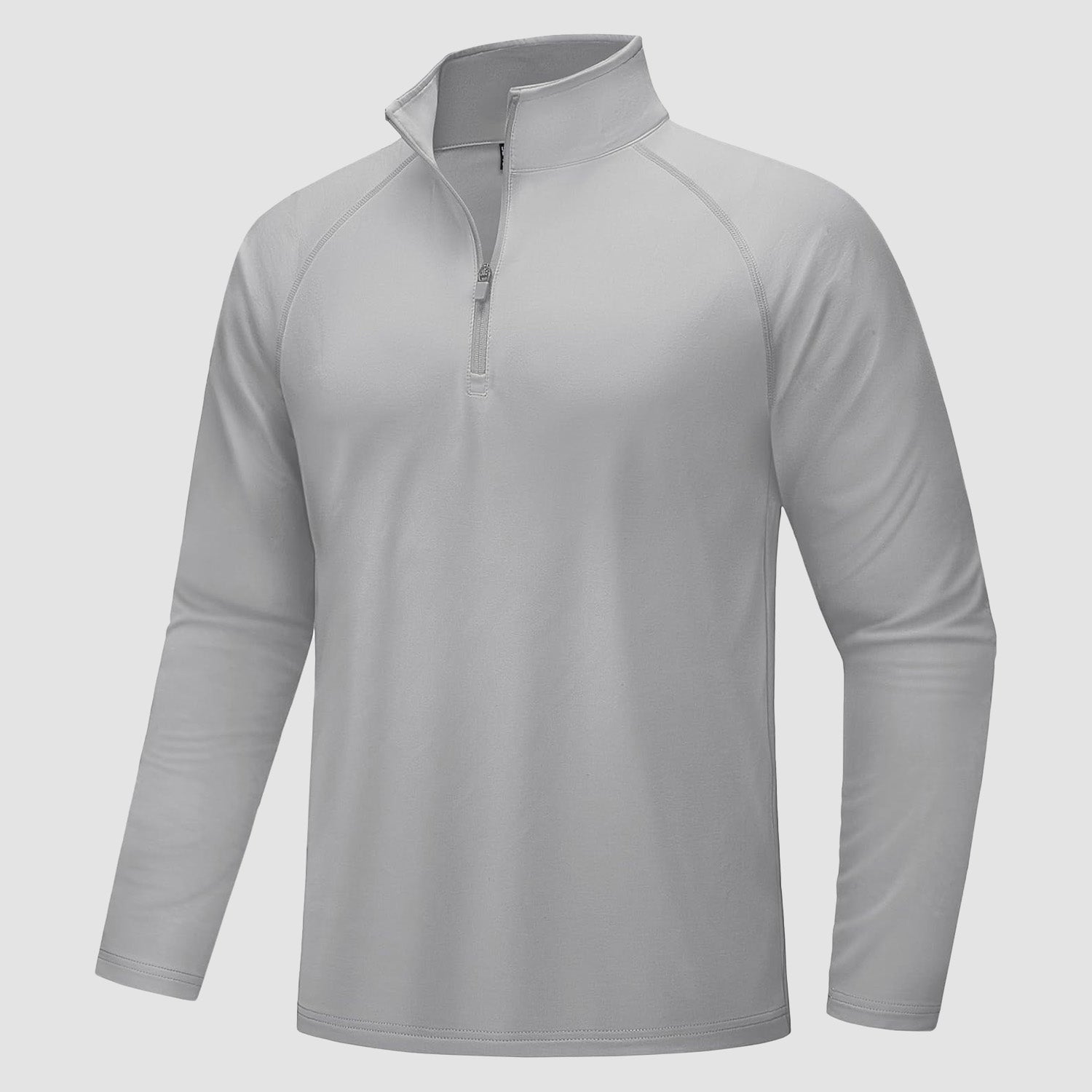 Men's fleece-lined quarter zip pullover sweatshirt, lightweight moisture-wicking 4-way stretch athletic layer