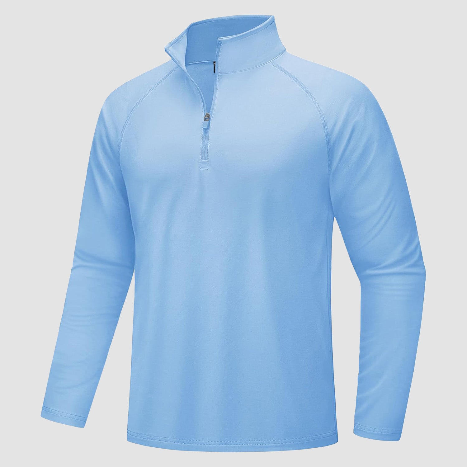 Men's fleece-lined quarter zip pullover sweatshirt, lightweight 4-way stretch moisture-wicking athletic layer