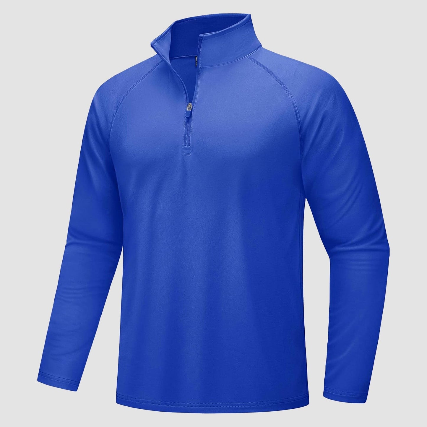 Men's fleece-lined quarter zip pullover sweatshirt, moisture-wicking 4-way stretch cold weather athletic layer